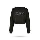 Dino Ladies Cropped Sweater Ultra Black