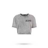 Dino Ladies Cropped T-Shirt Vintage Grey